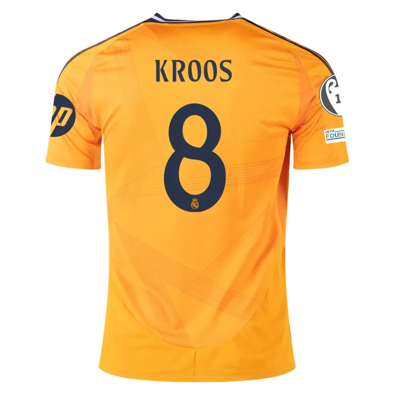 Real Madrid Arda Kroos 8 Away Jersey 2024/2025 With Champions League + Club World Cup Patches