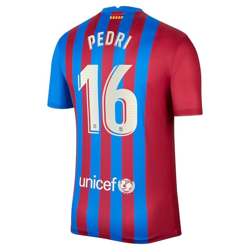 Barcelona Pedri 16 Barcelona  Blue/Red Home Jersey