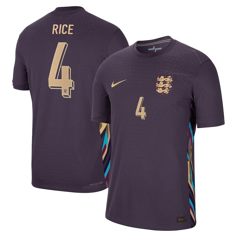 2024 England Rice 4 Away Jersey (Player Version)