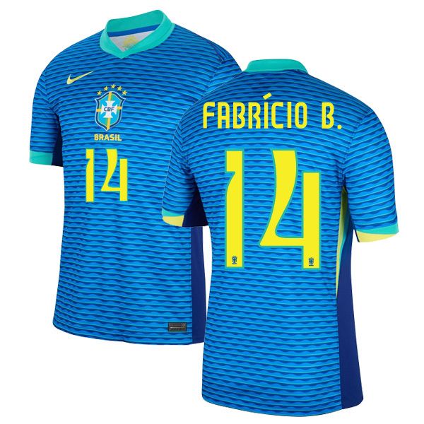 2024 Brazil Away Jersey FABRÍCIO B. 14