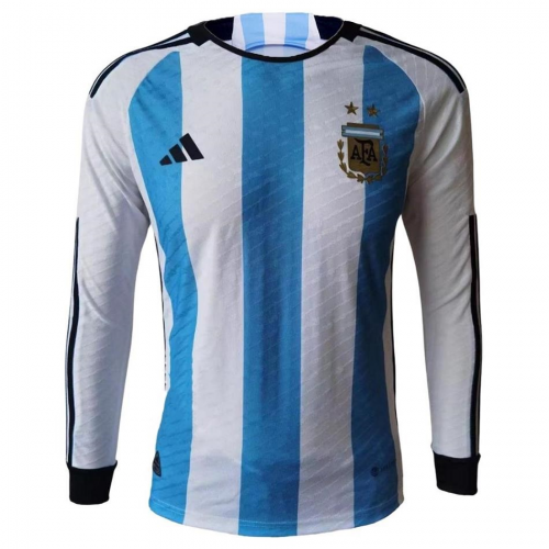Argentina World Cup Home Long Sleeve Jersey 2022 (Player Version)