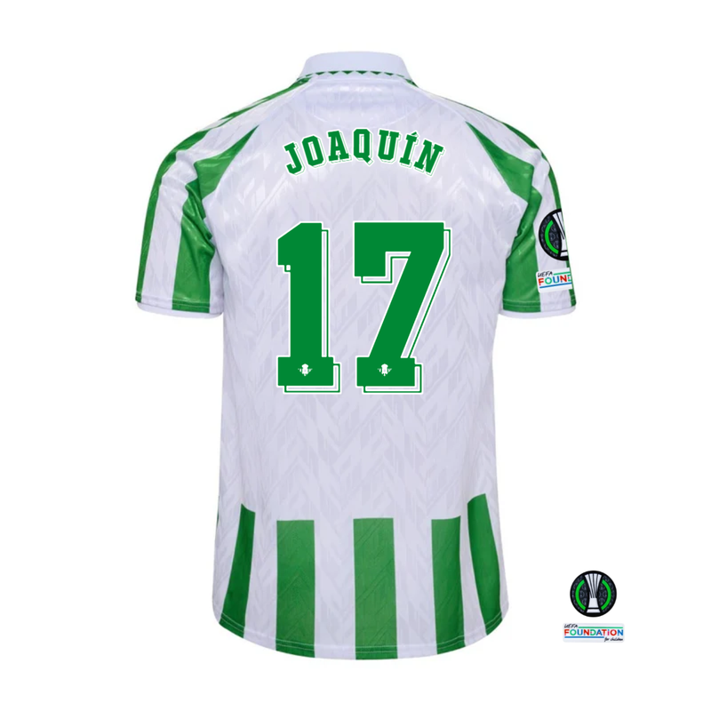 Real Betis Joaquín #17 Home Jersey 2024/25 Jersey 2024 With UEFA Conference League Patches