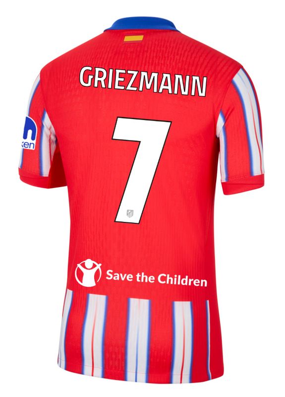 24-25 Atletico Madrid Home GRIEZMANN 7 Champions League Jersey (Player Version)