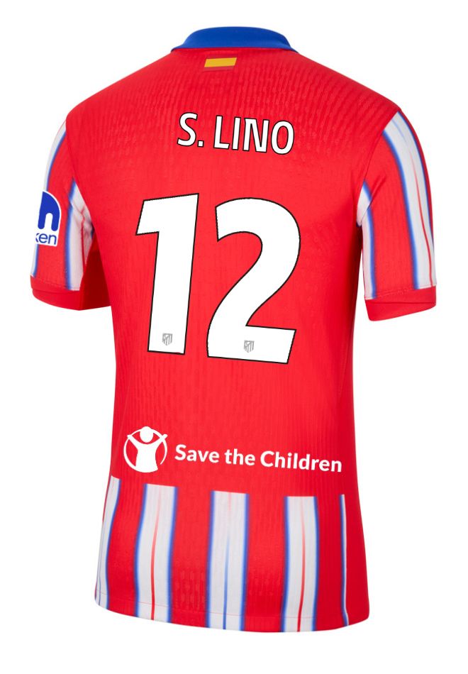 24-25 Atletico Madrid Home S. LINO 12 Champions League Jersey