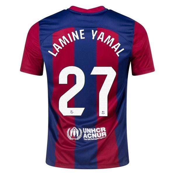Barcelona  Home Lamine Yamal 27 Jersey Shirt 2023-24
