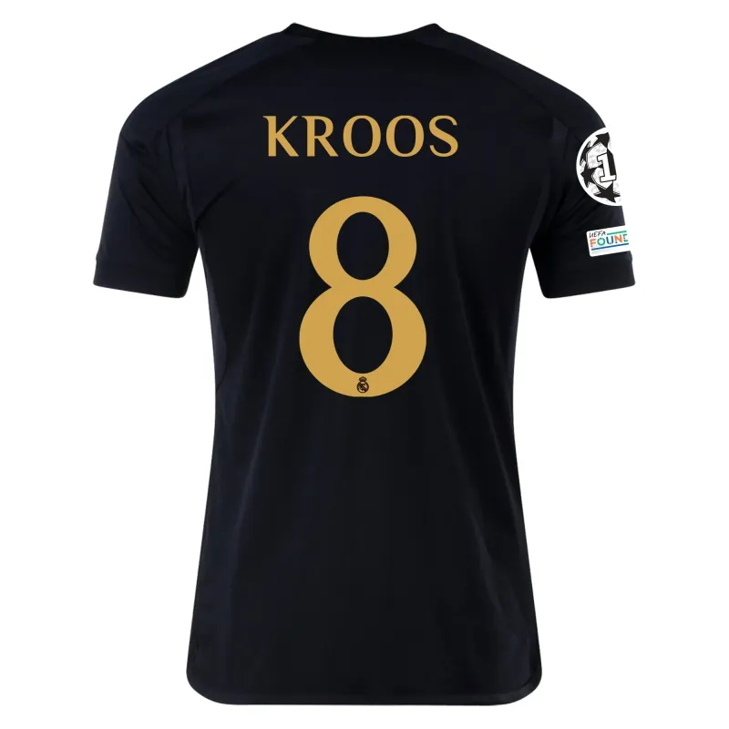 Real Madrid Toni Kroos Third Jersey 2023/2024 With Champions League + Club World Cup Patches