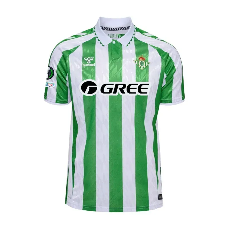 Real Betis Home Jersey 2024 With UEFA Conference League Patches