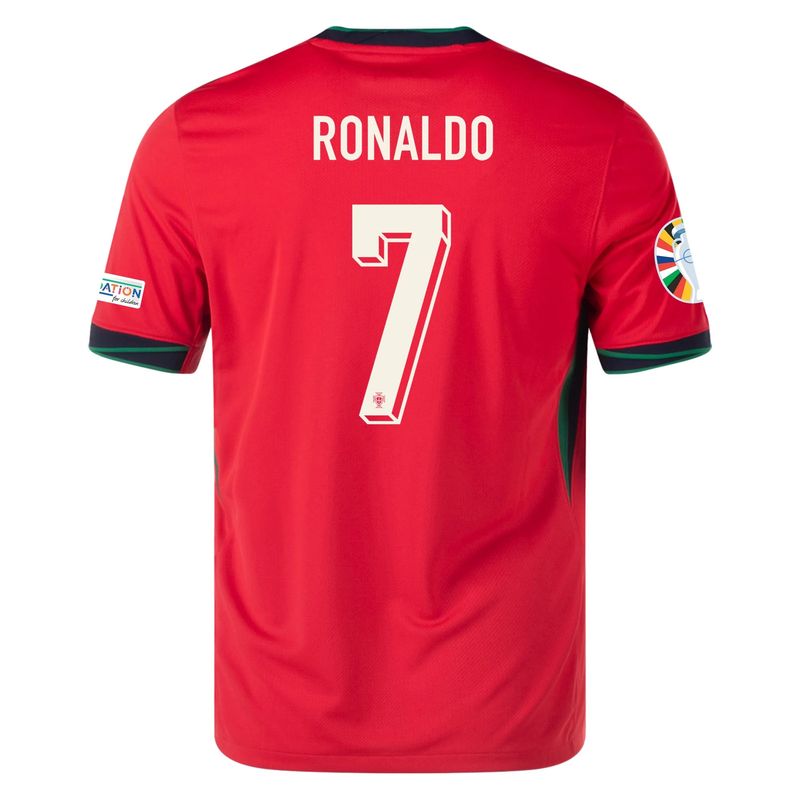 Portugal Euro's  2024 CRISTIANO RONALDO #7 Home Jersey With Patches