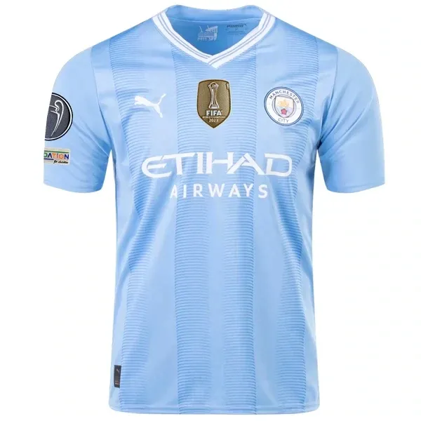 Manchester City Home Jersey 2023/2024 With Champions League Patches