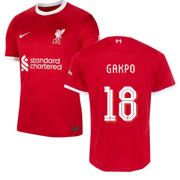 23-24 Liverpool Home Jersey GAKPO 18 UCL