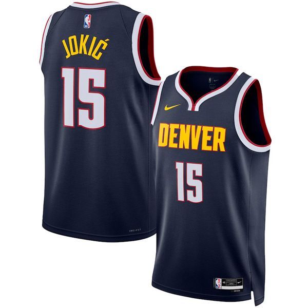 23-24 Denver Nuggets Navy Swingman Association Jersey Nikola Jokic 15