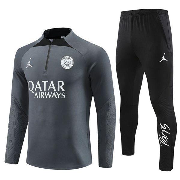 23-24 PSG Dark Gray Zipper Tracksuit