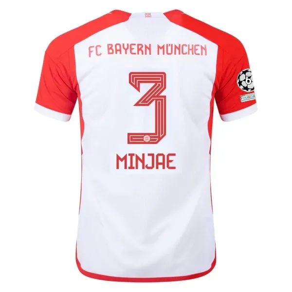 Bayern Munich Kim Min-Jae Home Jersey 2023/2024 With Champions League Patches