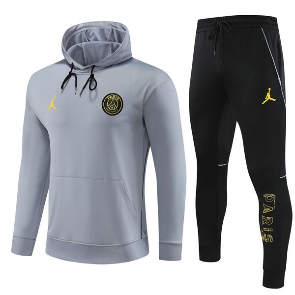 23-24 PSG Gray Hoodie Tracksuit