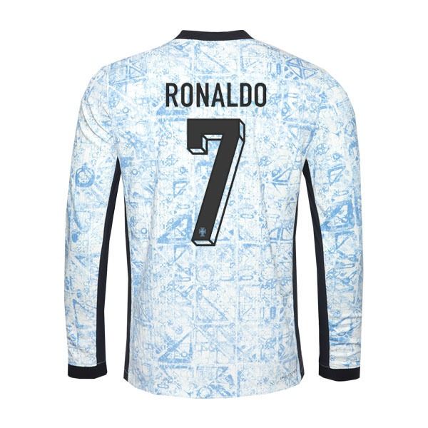 2024 Portugal Away Ronaldo 7 Long Sleeve Jersey (Player Version)