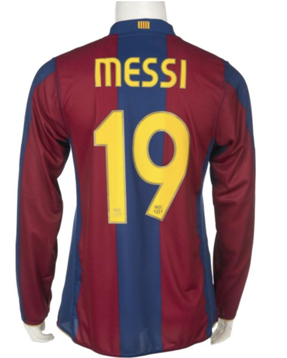 2007-2008 FC Barcelona Home Long Sleeve Retro Jersey MESSI #19 Shirt