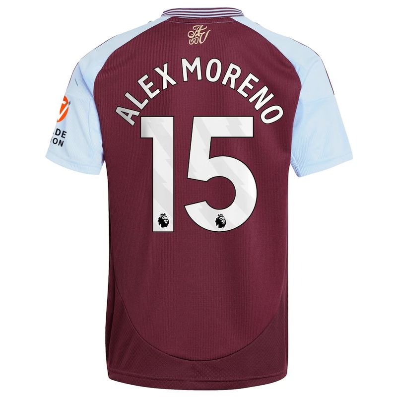 24-25 Aston Villa Home Alex Moreno 15 Jersey