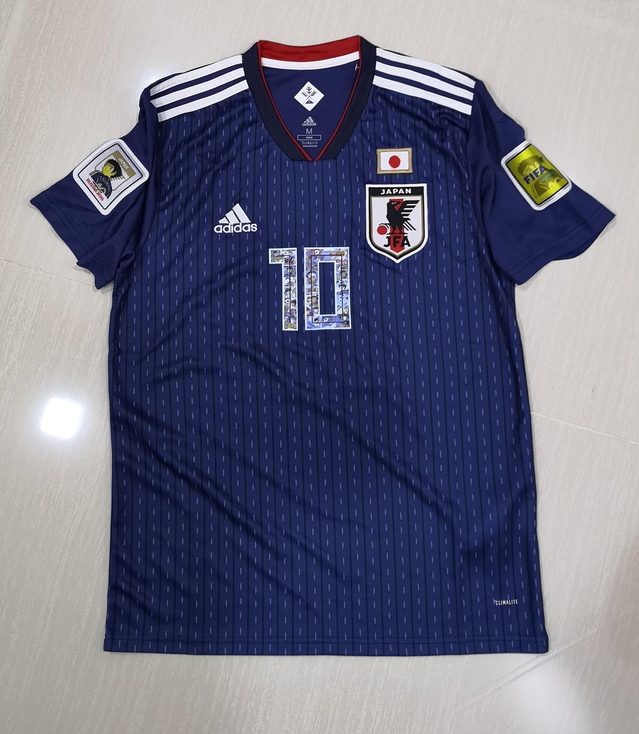 Adidas Japan Official Home Jersey Captain Tsubasa #10  2018 With Patch