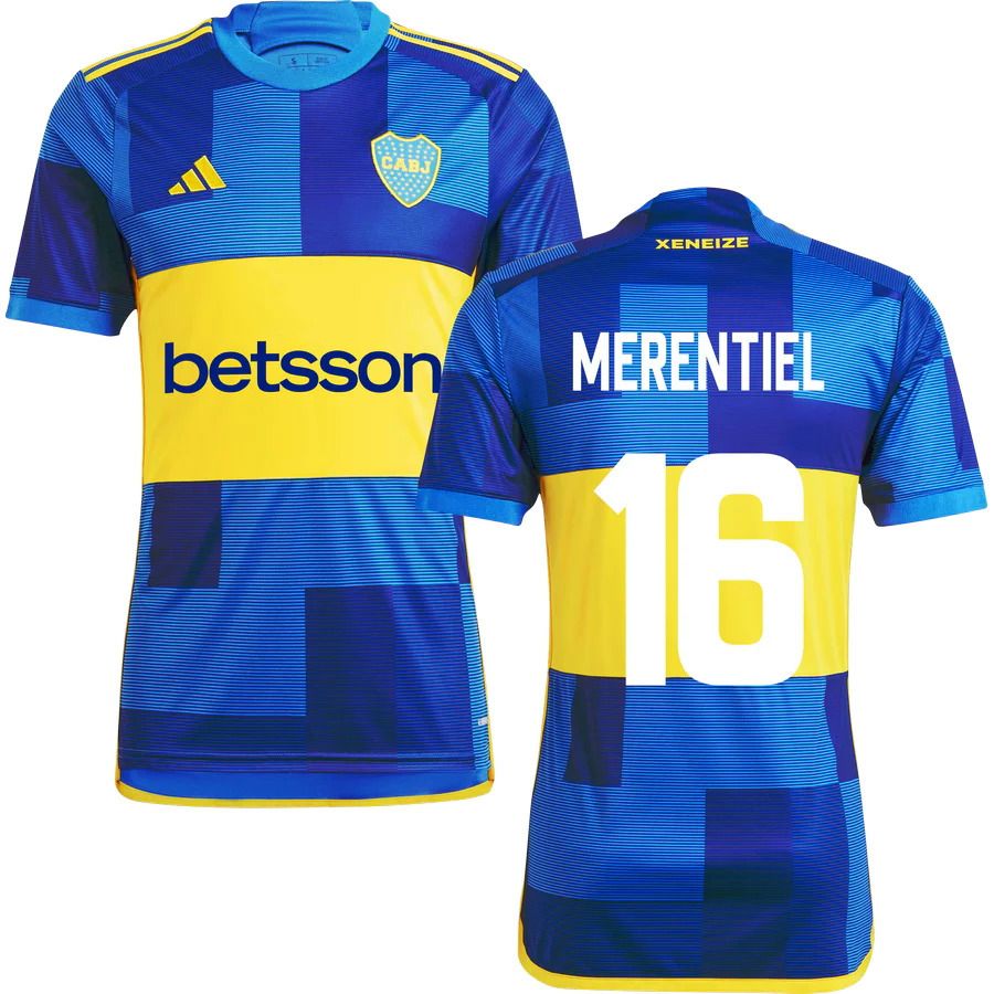 Boca Juniors Home Valentín Barco #19 Jersey Shirt 2023-2024 with Betsson Sponsor