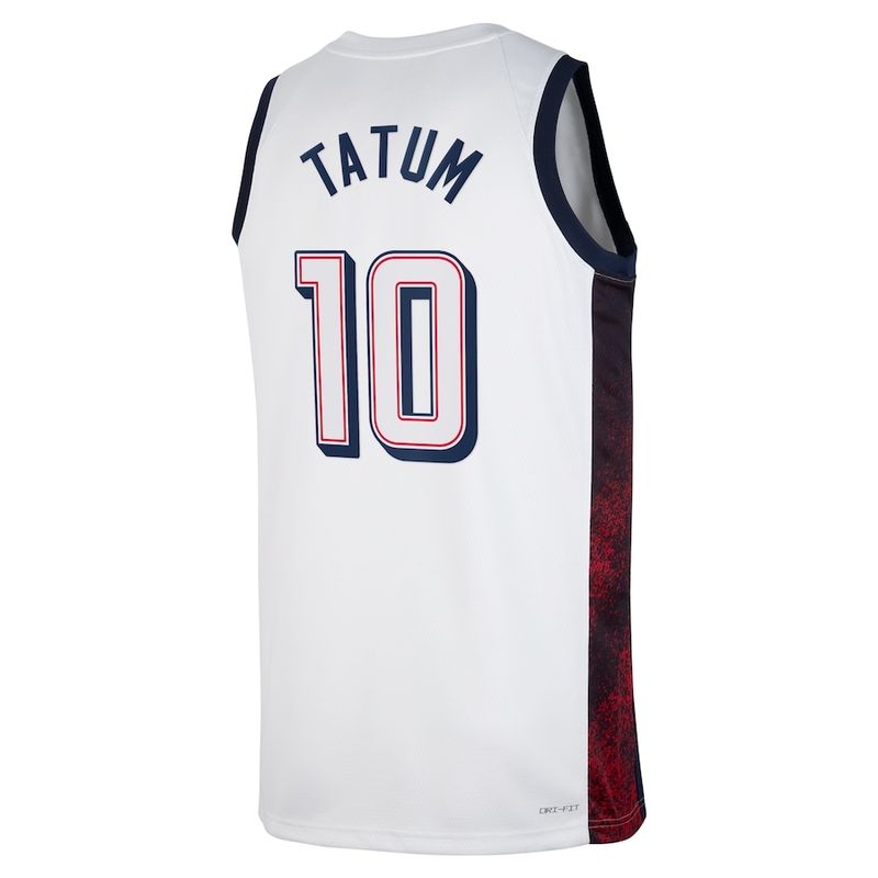 Jayson Tatum #10 White Men's USA Basketball 2024 Swingman Player Jersey