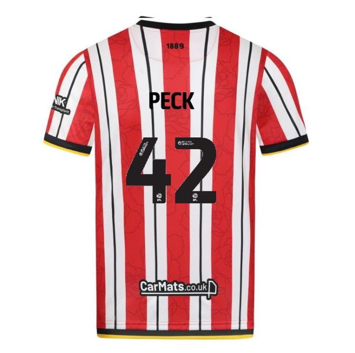 24-25 Sheffield United Home PECK 42 Jersey