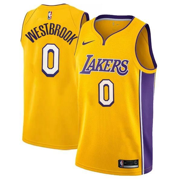 Los Angeles Lakers Swingman Gold Icon Edition Jersey Russell Westbrook 0