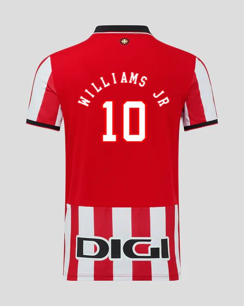 25-26 Athletic Bilbao WILLIAMS JR 10 Home Jersey 25-26 Athletic Bilbao WILLIAMS JR 10 Home Jersey