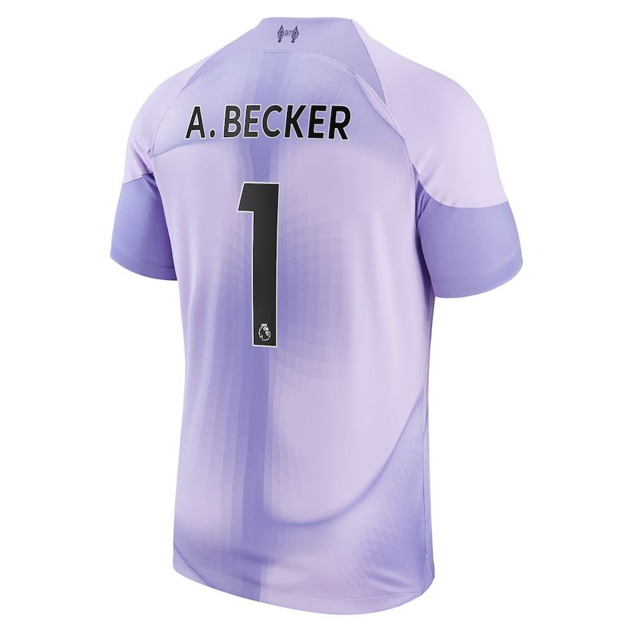 Liverpool  Alisson Becker #1 Purple Goalkeeper Jersey 2022-2023