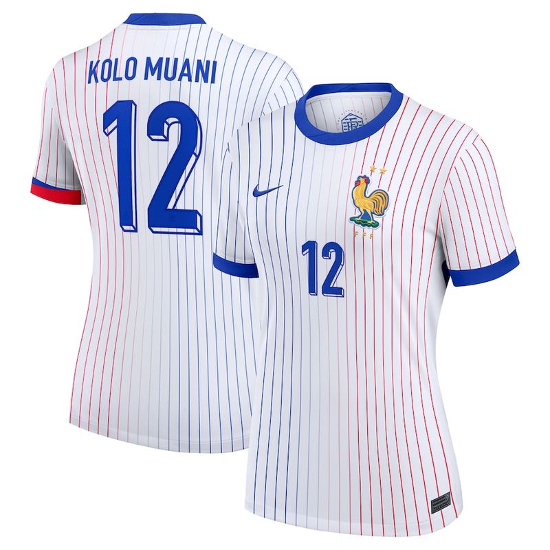 2024 France Kolo Muani 12 Away Women Jersey