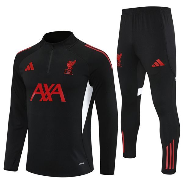 25-26 Liverpool Black Training Suit Kit