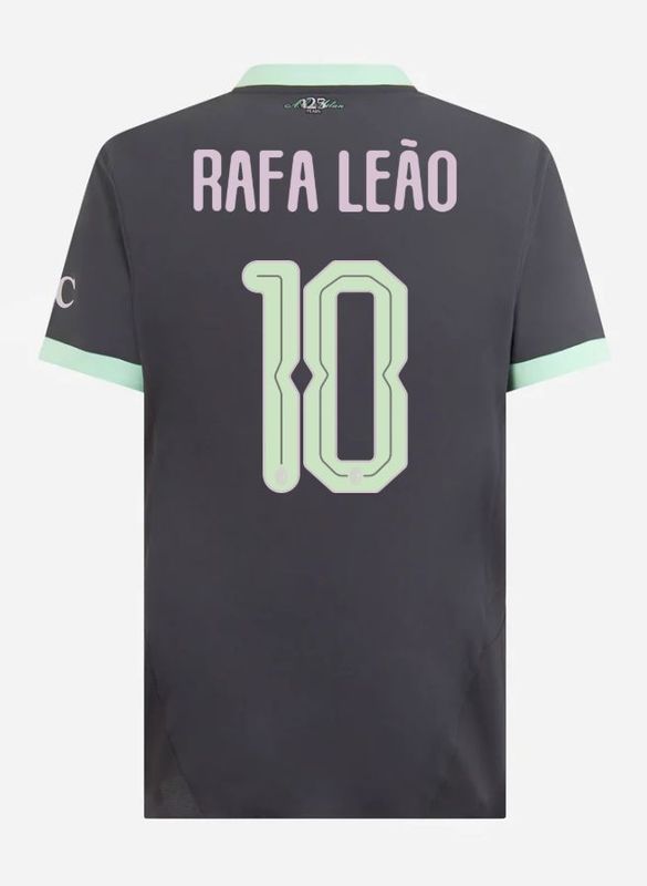24-25 AC Milan Third Rafa 10 Leão Champions League Jersey (Player Version)