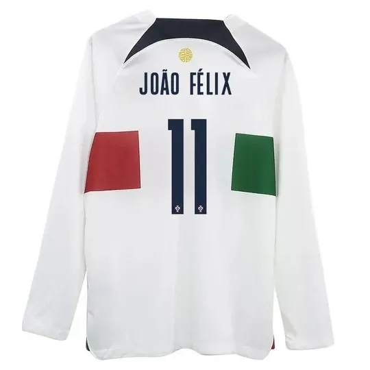 Portugal Away Portugal João Félix #11 Long Sleeve Jersey 2022/2023 Portugal Away Portugal João Félix #11 Long Sleeve Jersey 2022/2023