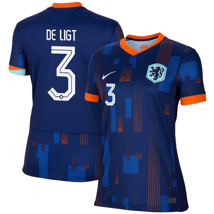 2024 Netherlands De Ligt 3 Away Women Jersey