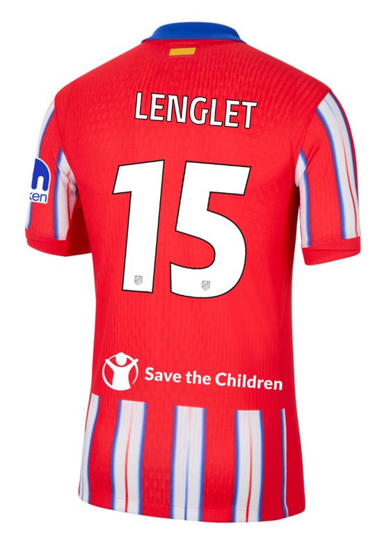 24-25 Atletico Madrid Home LENGLET 15 Champions League Jersey