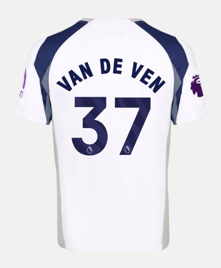 25-26 Tottenham Hotspur Home VAN DE VEN 37 Jersey 25-26 Tottenham Hotspur Home VAN DE VEN 37 Jersey