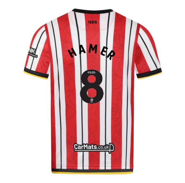 24-25 Sheffield United Home HAMER 8 Jersey 24-25 Sheffield United Home HAMER 8 Jersey