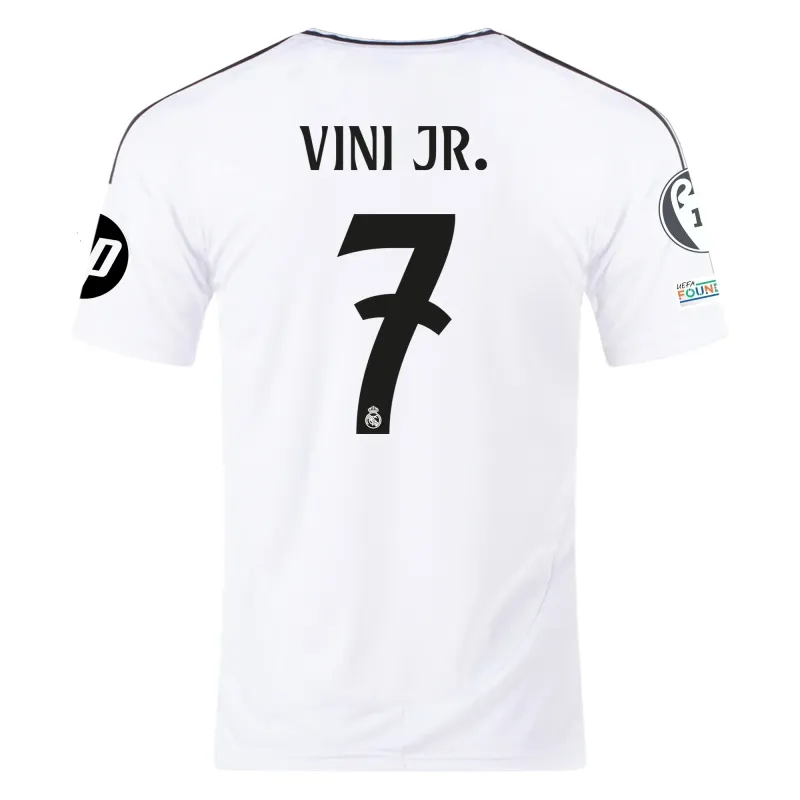 Real Madrid Vinicius Jr. 7 Home Jersey 2024/2025 With Champions League + Club World Cup Patches