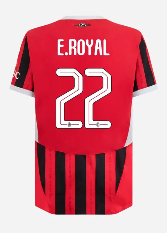 24-25 AC Milan Home E.Royal 22 Champions League Jersey (Player Version)