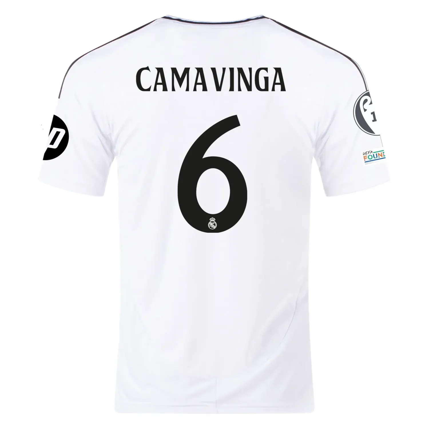 Real Madrid Camavinga 6 Home Jersey 2024/2025 With Champions League + Club World Cup Patches Real Madrid Camavinga 6 Home Jersey 2024/2025 With Champions League + Club World Cup Patches