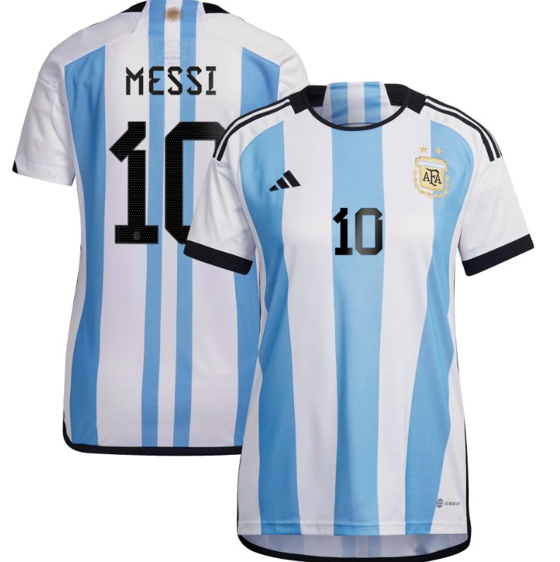 Argentina World Cup MESSI 10 Women's Home Jersey 2022 Argentina World Cup MESSI 10 Women's Home Jersey 2022