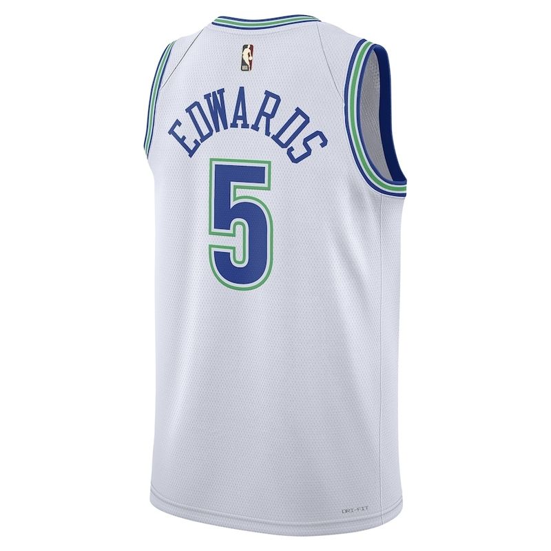 Anthony Edwards #5 White Minnesota Timberwolves 2023/24 Swingman Jersey - Classic Edition