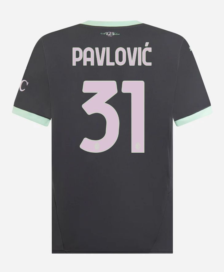 24-25 AC Milan Third 31 Pavlović Serie A Jersey 24-25 AC Milan Third 31 Pavlović Serie A Jersey
