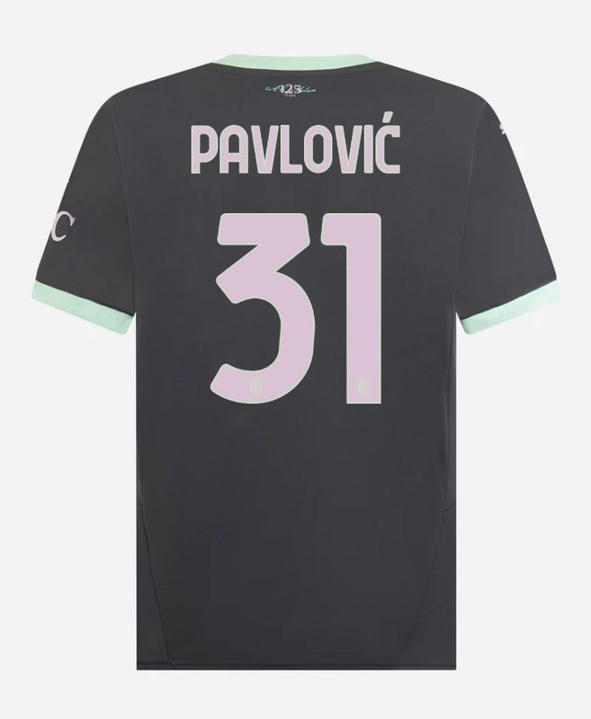 24-25 AC Milan Third 31 Pavlović Serie A Jersey