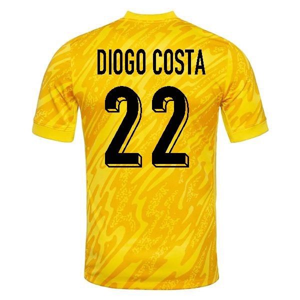PORTUGAL GOALKEEPER YELLOW  DIOGO COSTA #22  JERSEY 2024