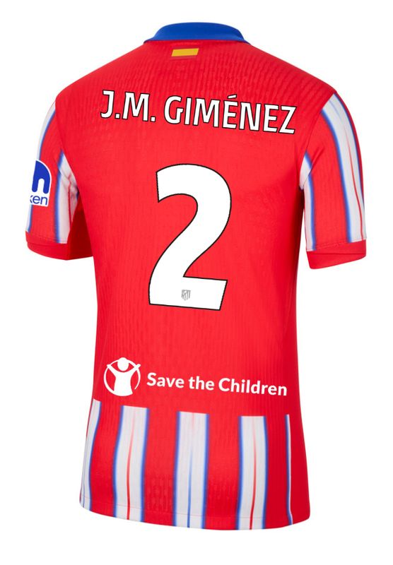 24-25 Atletico Madrid Home J.M. GIMÉNEZ 2 Champions League Jersey