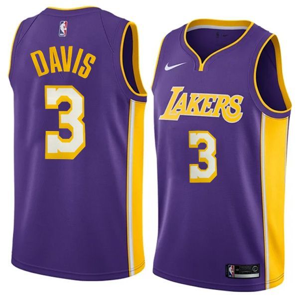 Los Angeles Lakers Nike Purple Swingman Jersey Anthony Davis 3