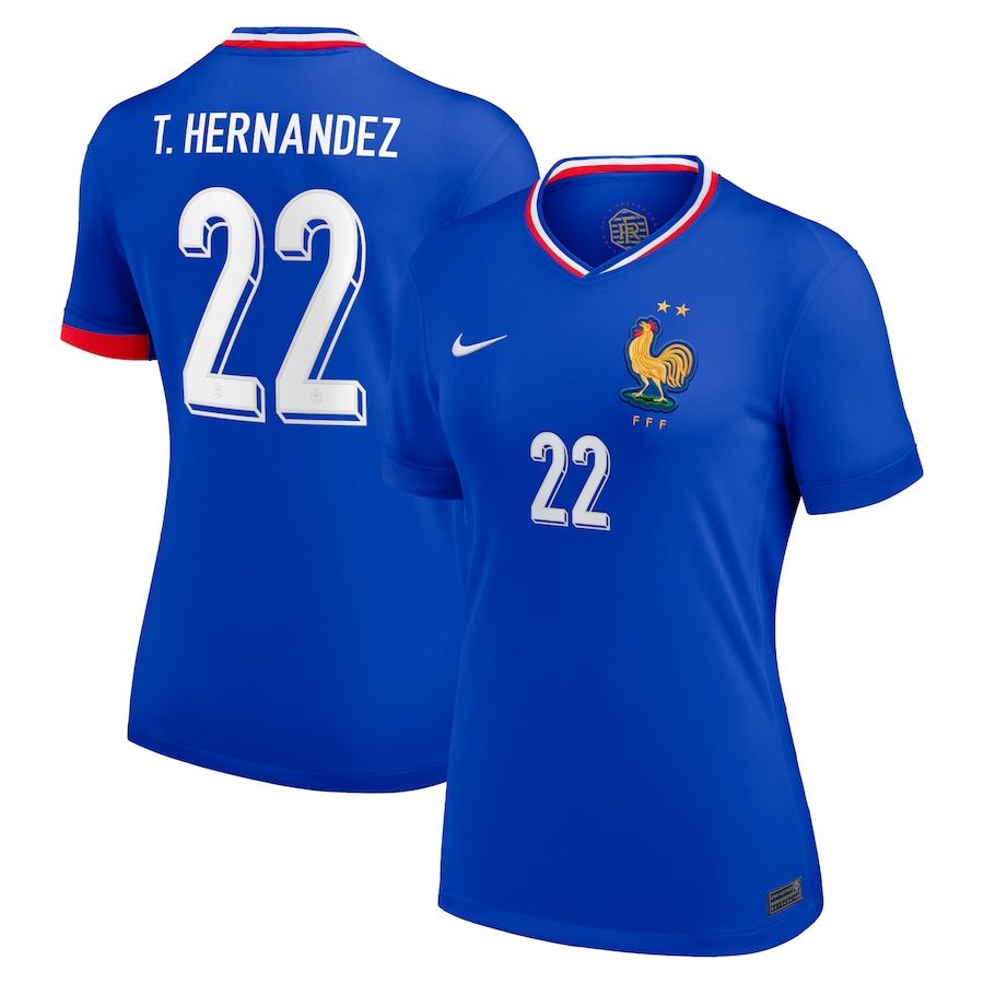 2024 France T. Hernandez 22 Home Women Jersey