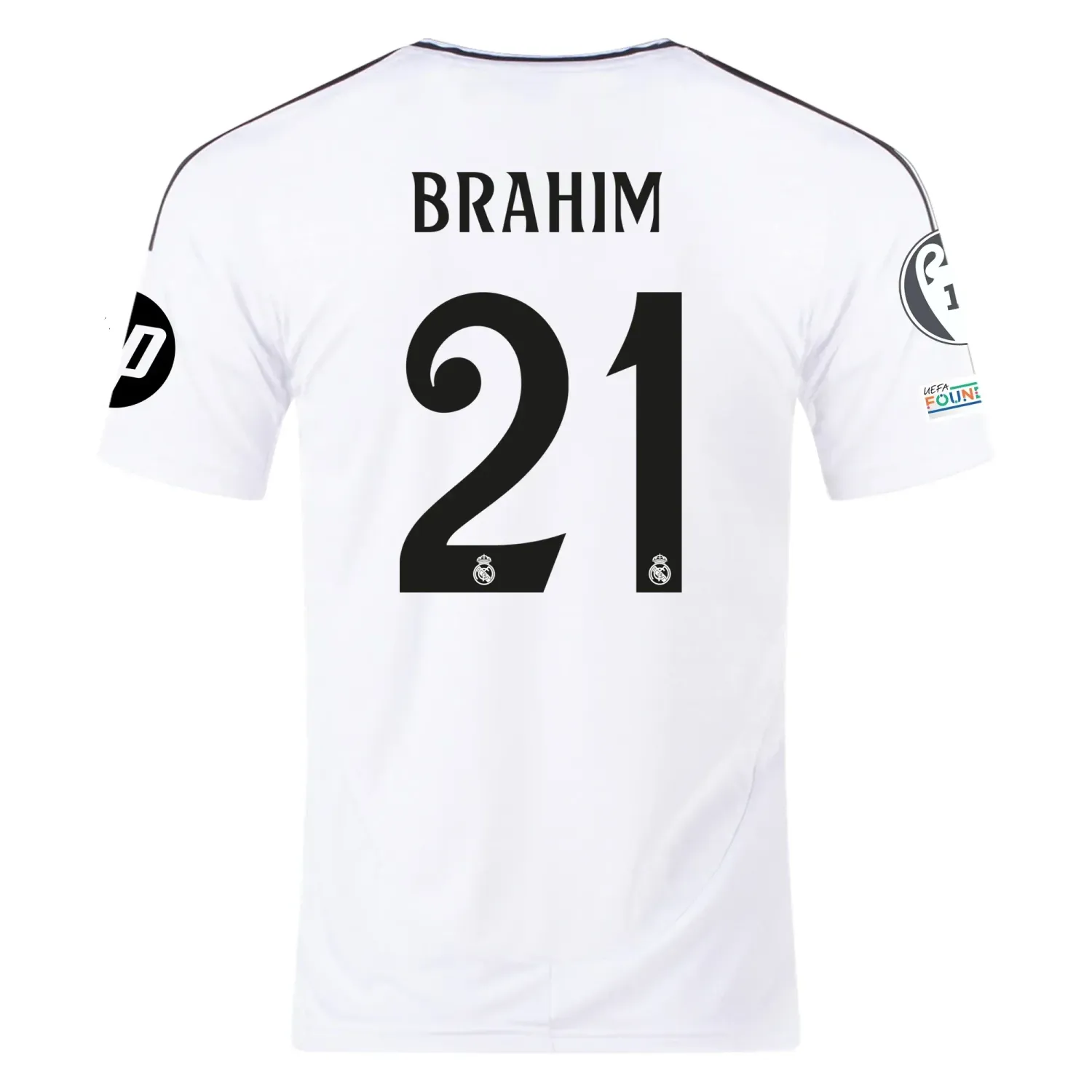 Real Madrid Brahim 21 Home Jersey 2024/2025 With Champions League + Club World Cup Patches Real Madrid Brahim 21 Home Jersey 2024/2025 With Champions League + Club World Cup Patches