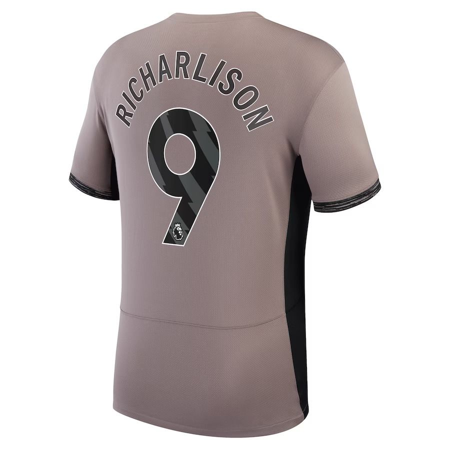 Tottenham Hotspur Richarlison #9 Third Soccer Tan Jersey 2023-2024 Tottenham Hotspur Richarlison #9 Third Soccer Tan Jersey 2023-2024