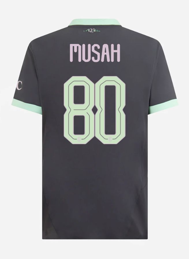 24-25 AC Milan Third Musah 80 Champions League Jersey (Player Version) 24-25 AC Milan Third Musah 80 Champions League Jersey (Player Version)